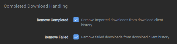 !Radarr: Download Clients - SABnzbd