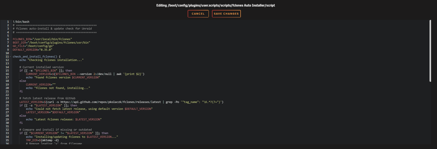 Select User Script